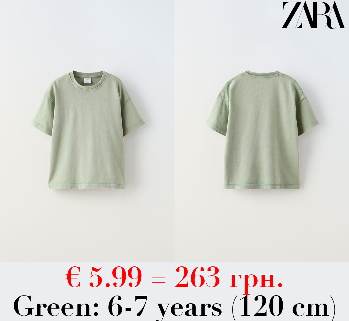 FADED-EFFECT HEAVY WEIGHT T-SHIRT