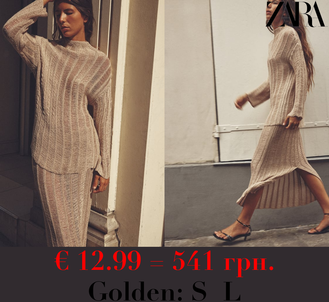 METALLIC THREAD KNIT SWEATER