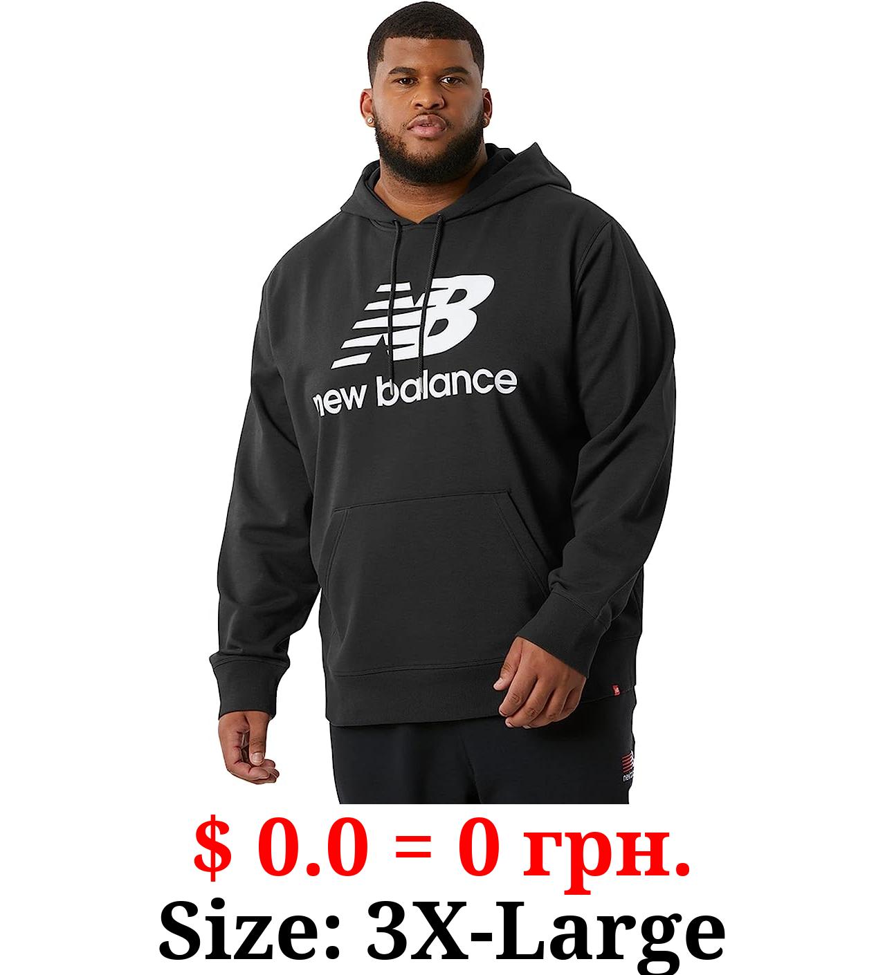 New Balance Men's NB Essentials Stacked Logo Pullover Hoodie