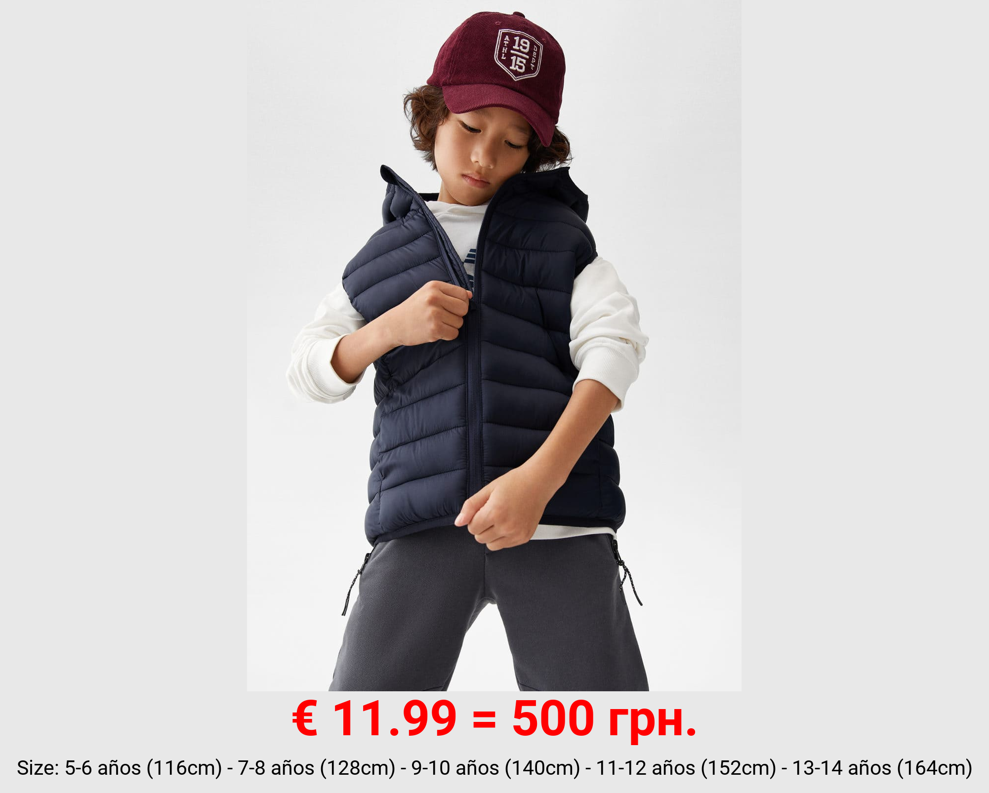 Chaleco acolchado capucha