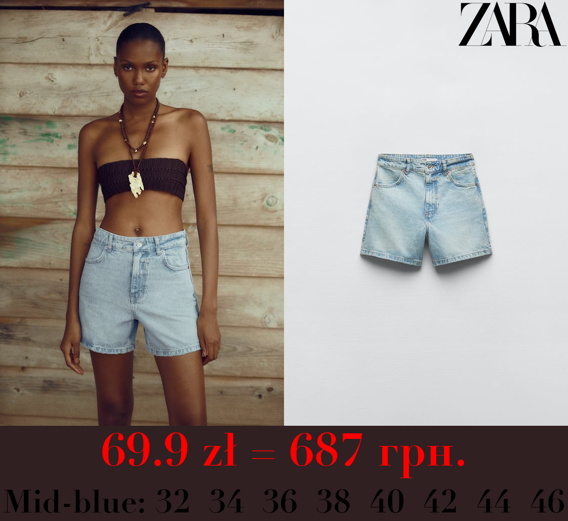 Z1975 DENIM MOM-FIT HIGH-WAIST SHORTS