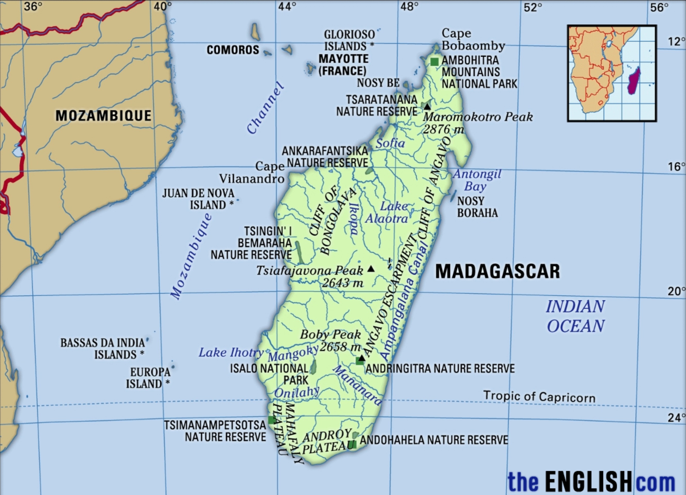 Пролив между африкой и островом мадагаскар. Остров Мадагаскар на карте. Где находится остров Мадагаскар на карте Африки.