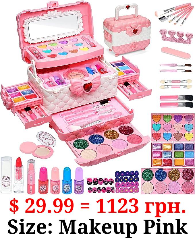 Kids Makeup Kit for Girl - Kids Makeup Kit Toys for Girls,Play Real Makeup Girls Toys, Washable Make Up for Little Girls, Non ToxicToddlers Pretend Cosmetic Kits,Age3-12 Year Old Children Gift
