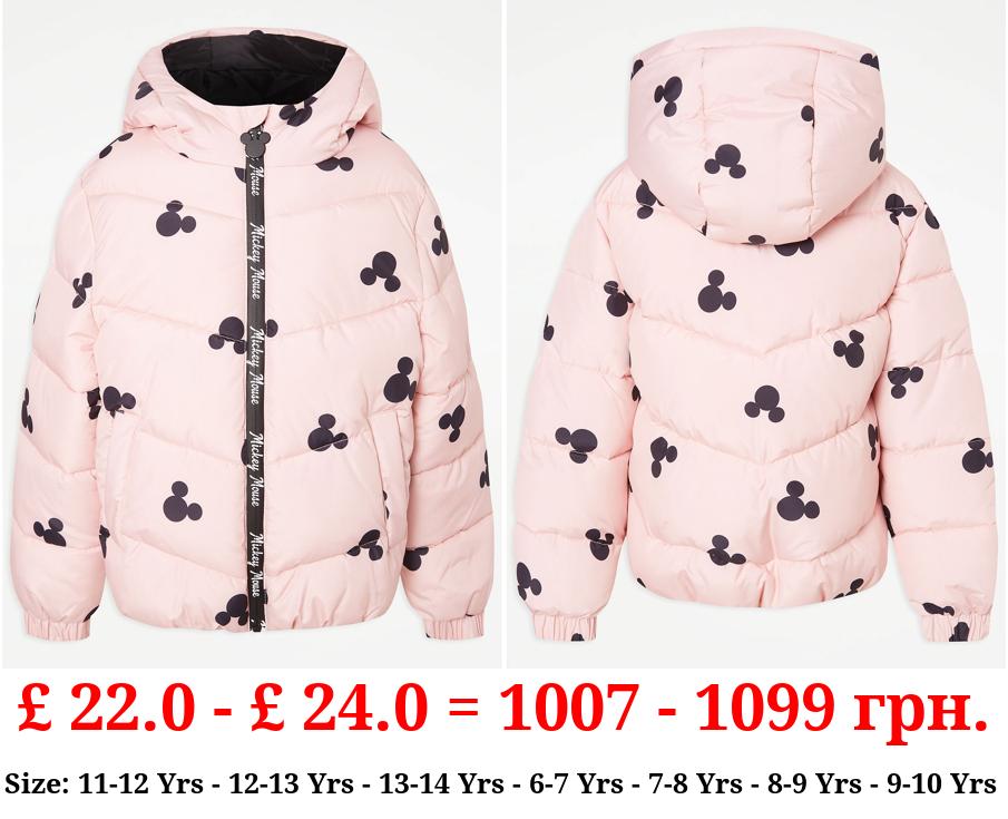 Disney Mickey Mouse Pink Padded Coat