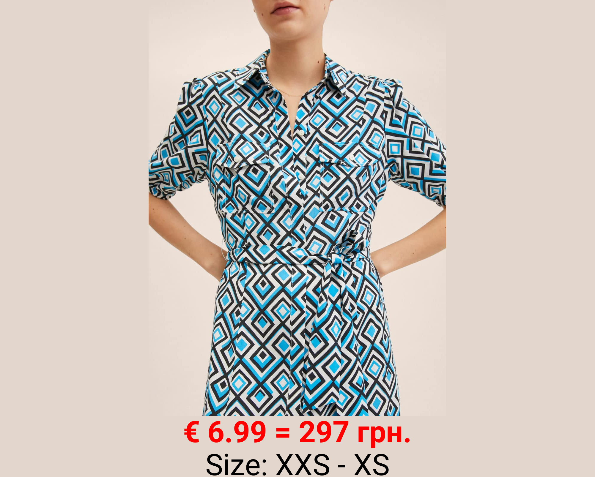 Vestido camisero estampado