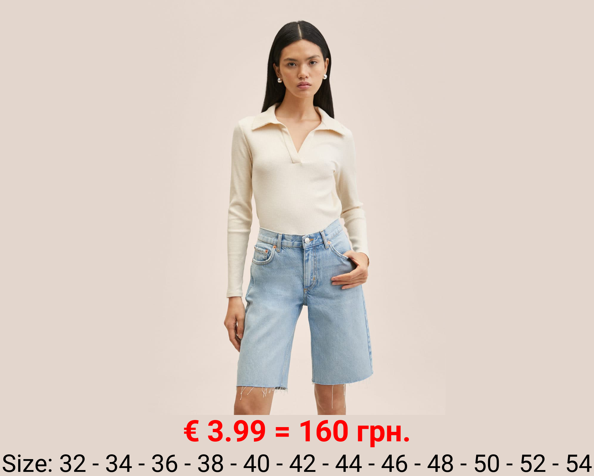 Bermudas vaqueras bajo deshilachado