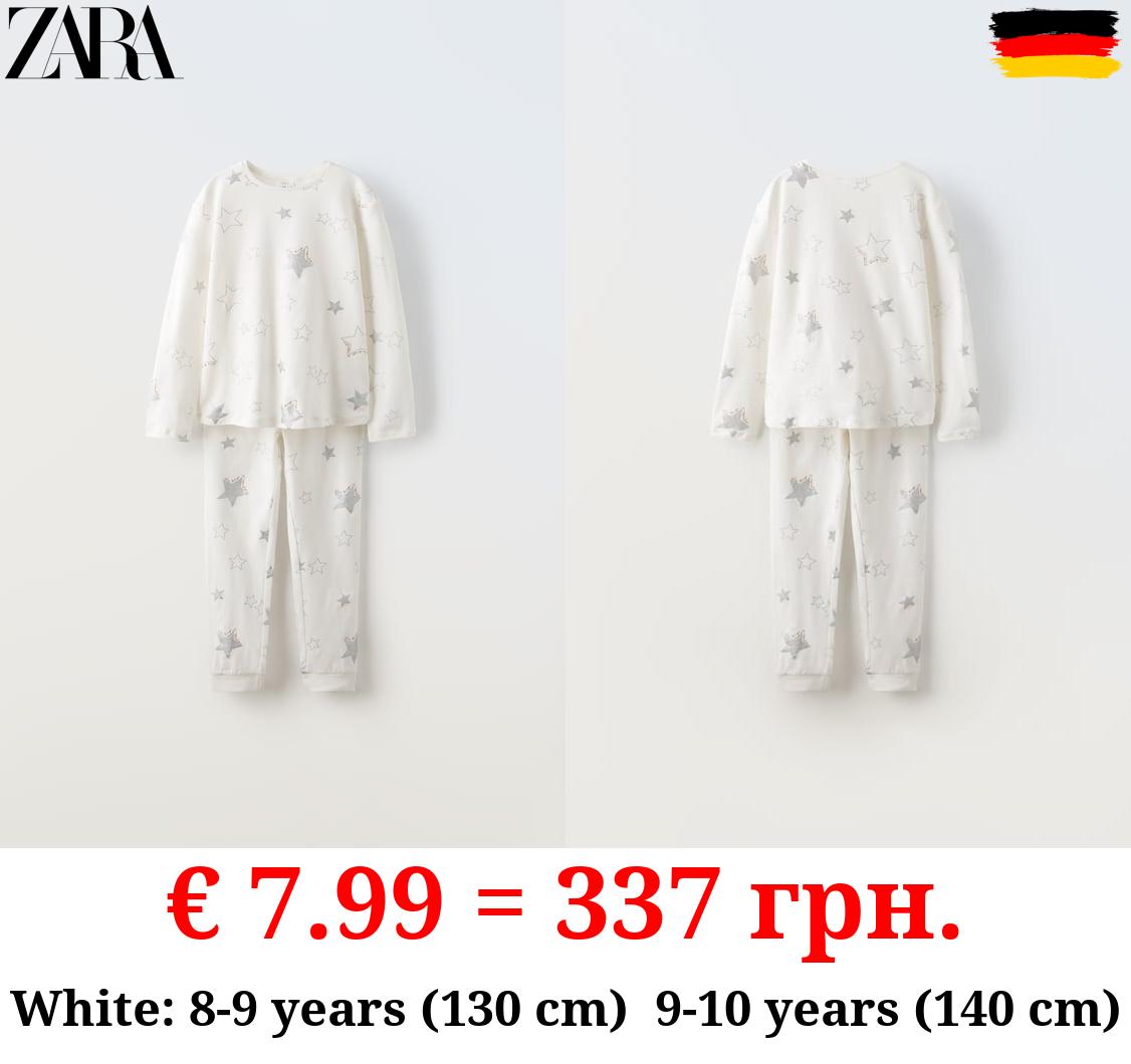 6-14 YEARS/ GLITTER STAR PYJAMAS