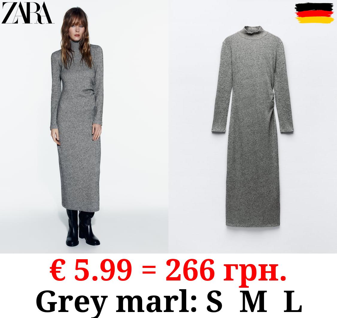 SOFT LONG DRESS WITH GATHERED DETAIL