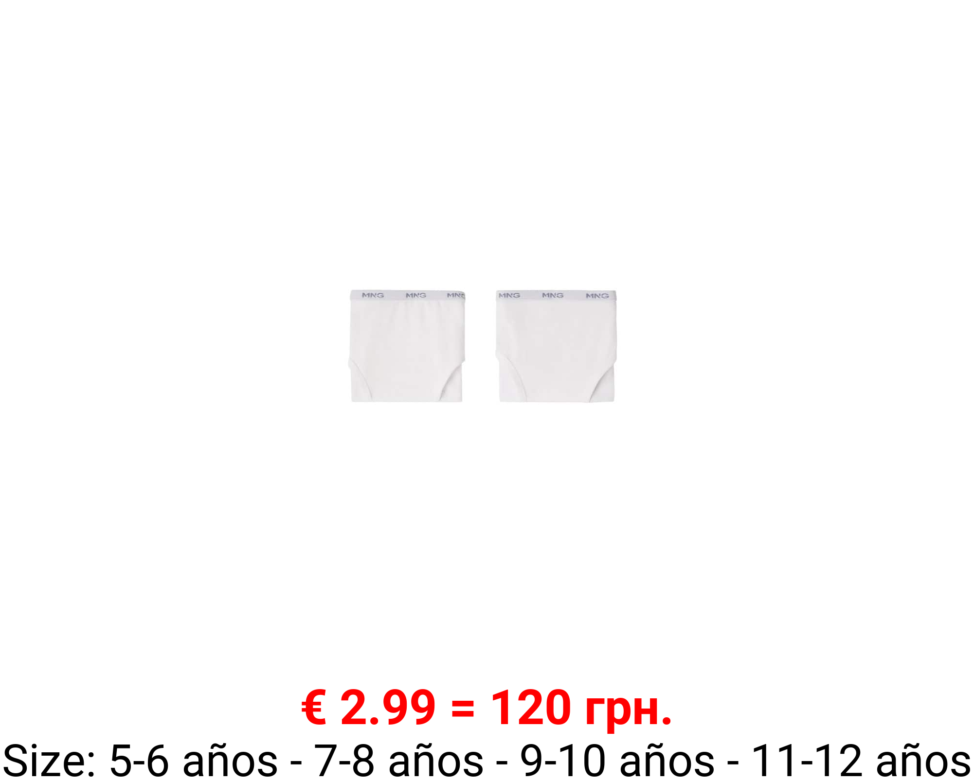 Pack 2 braguitas algodón