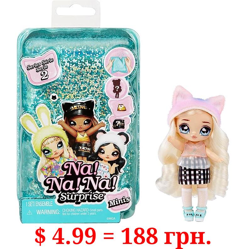 Na! Na! Na! Surprise Minis Series 2-4" Fashion Doll - Mystery Packaging with Confetti Surprise, Includes Doll, Outfit, Shoes, Poseable, Great Toy Gift for Kids Girls Boys Ages 4 5 6 7 8+ Years