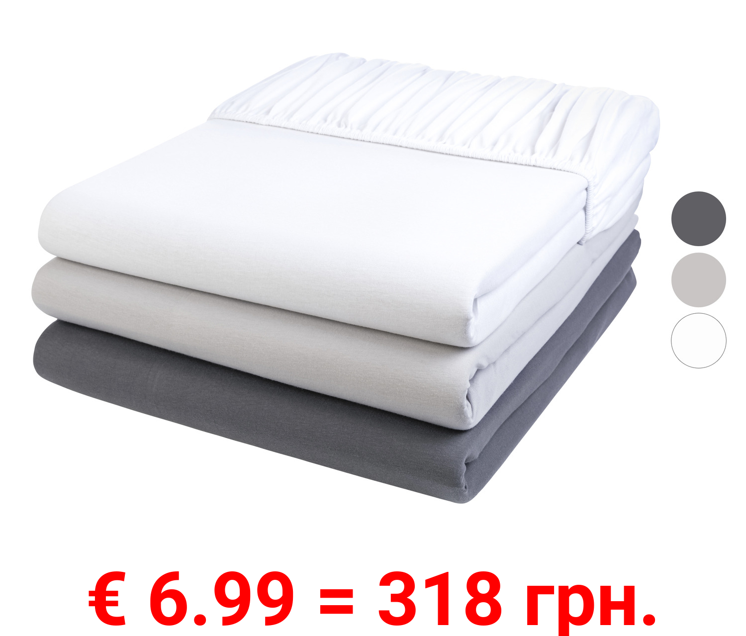 LIVARNO home Jersey-Spannbettlaken, 90-100 x 200 cm