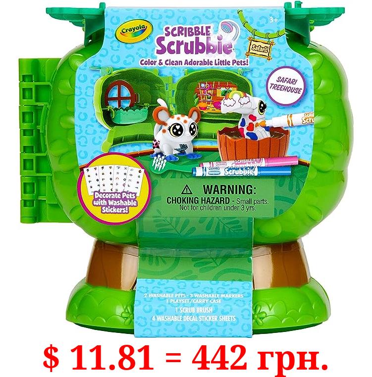 Crayola Scribble Scrubbie Pets Safari Treehouse, Toy Storage Case, Gift for Boys & Gir