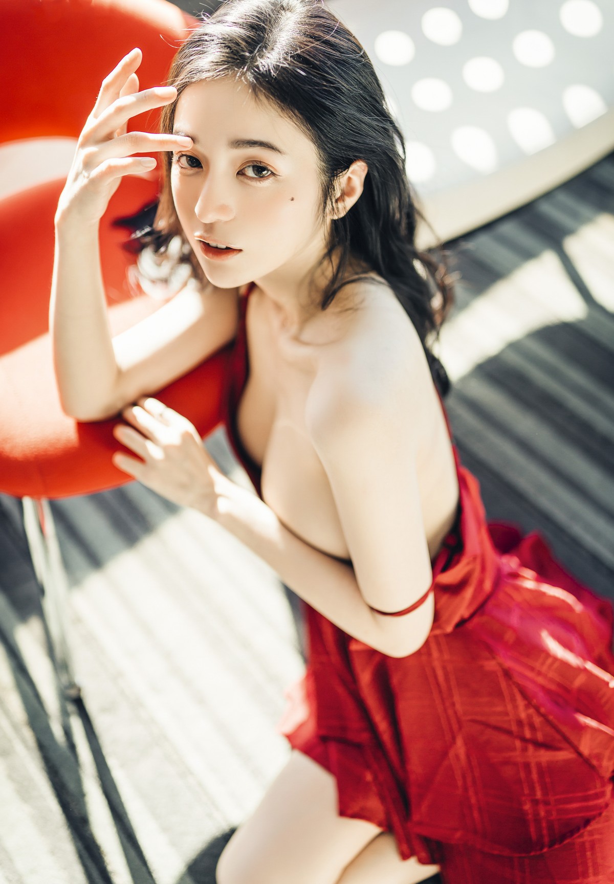 JVID精品 🔞仙仙辰 透明罩衫 透明駱駝蹄內褲 濕潤黑絲 我的女友 這次有點色😈有點甜 Set.01 14
