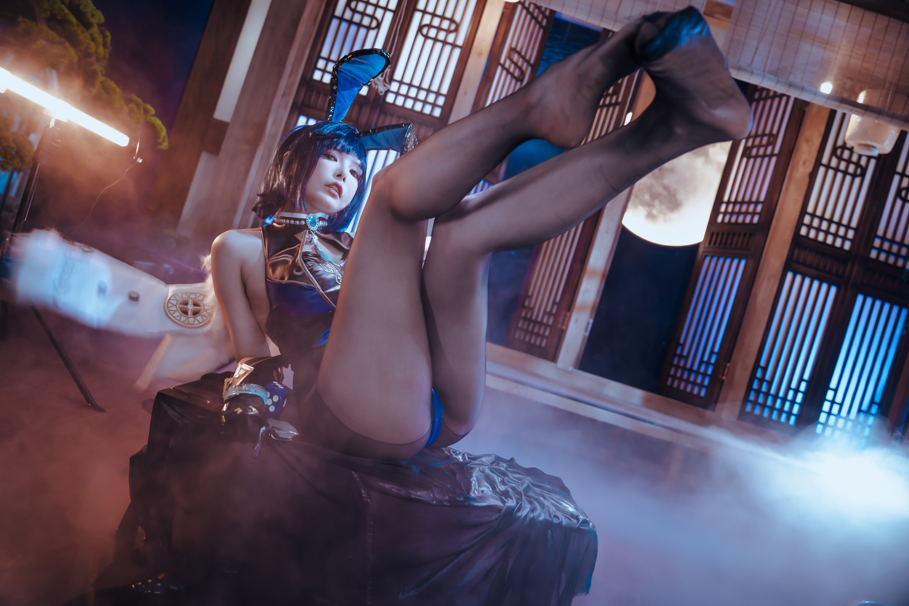 Cosplay 夏小秋秋秋 夜兰 兔女郎 Set.02 4