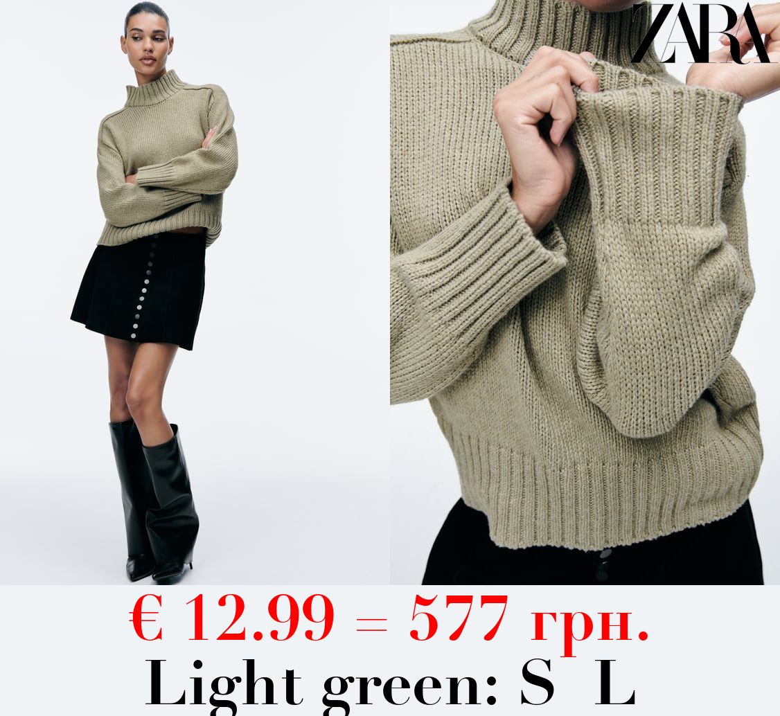 HIGH NECK KNIT SWEATER