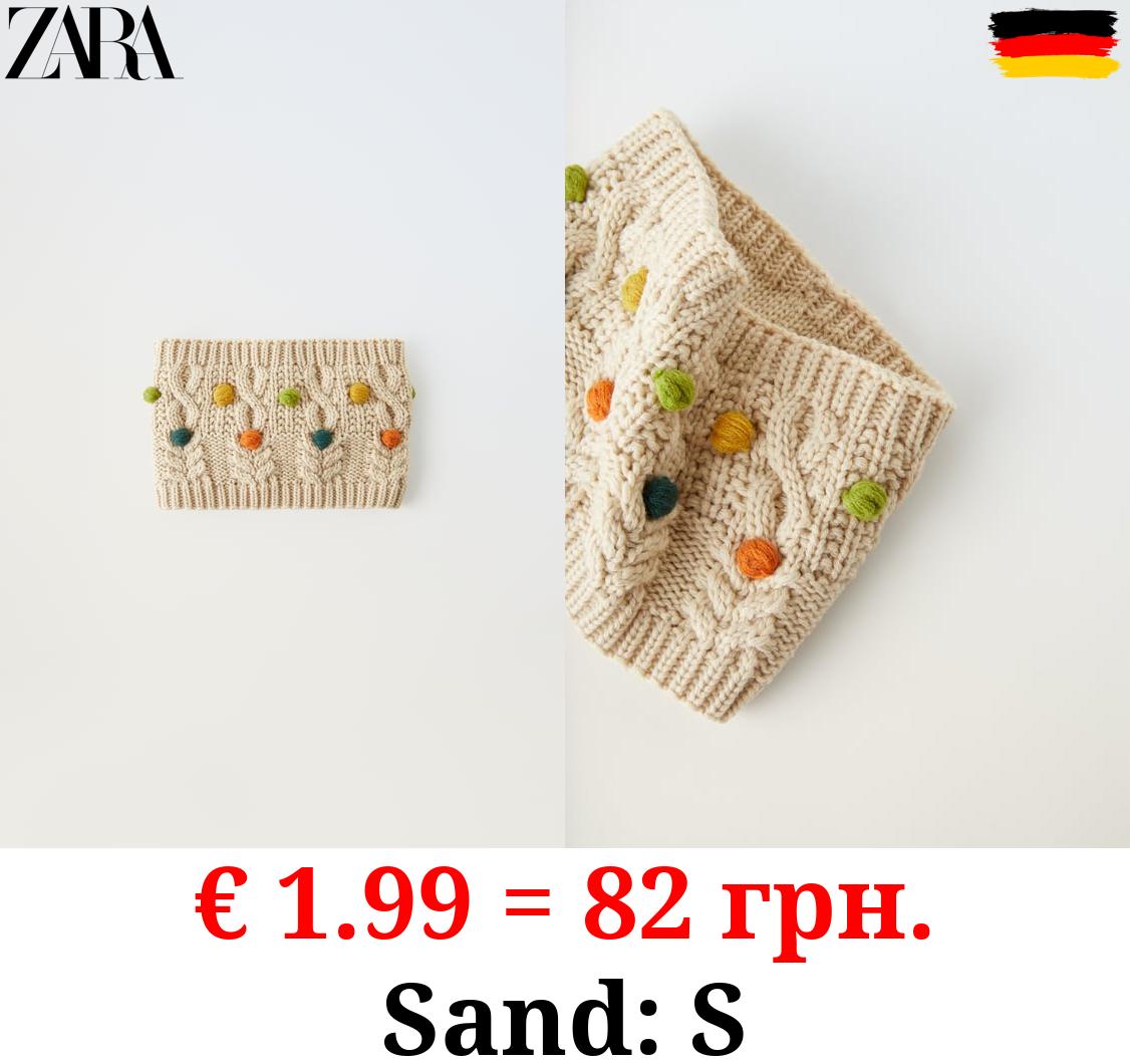 EMBROIDERED KNIT SNOOD