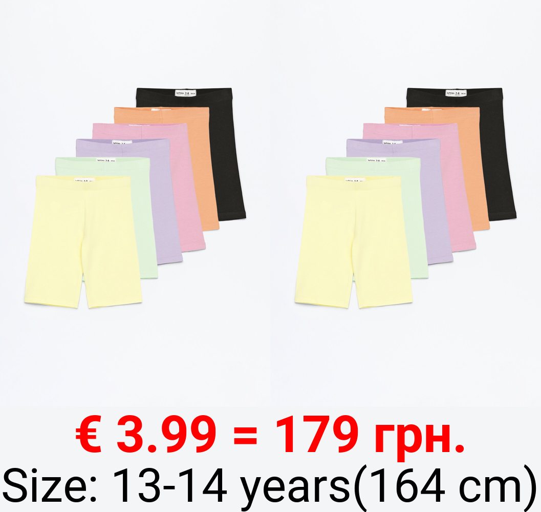 Pack of 6 pairs of cycling leggings