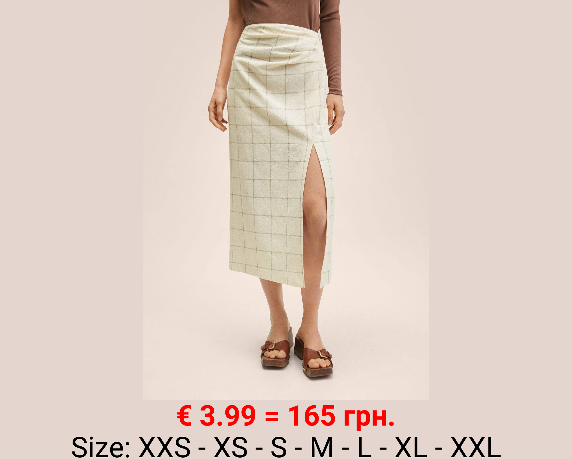 Falda algodón cuadros