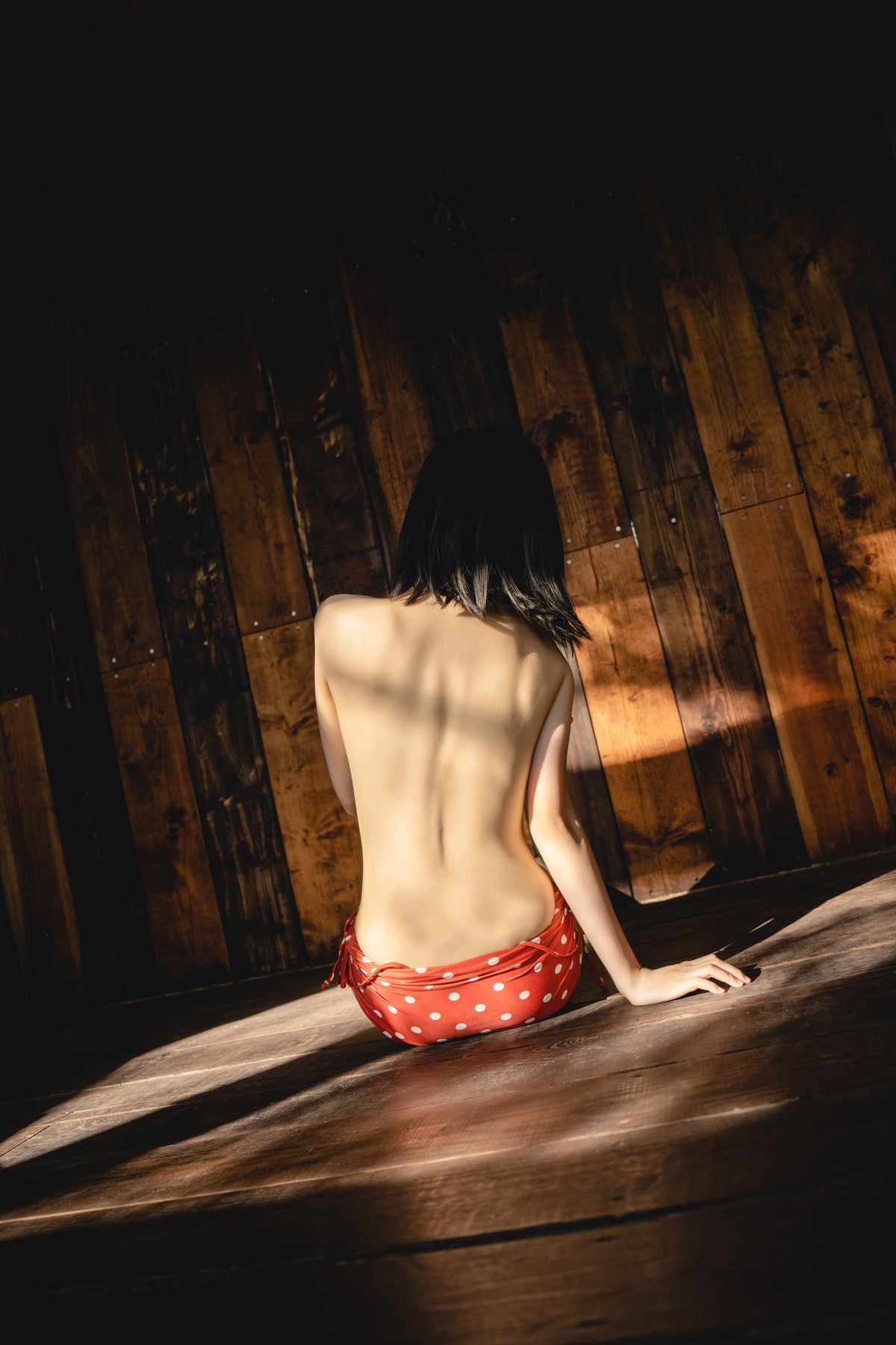 Cosplay 桜桃喵 红波点 Red Polka Dot 25