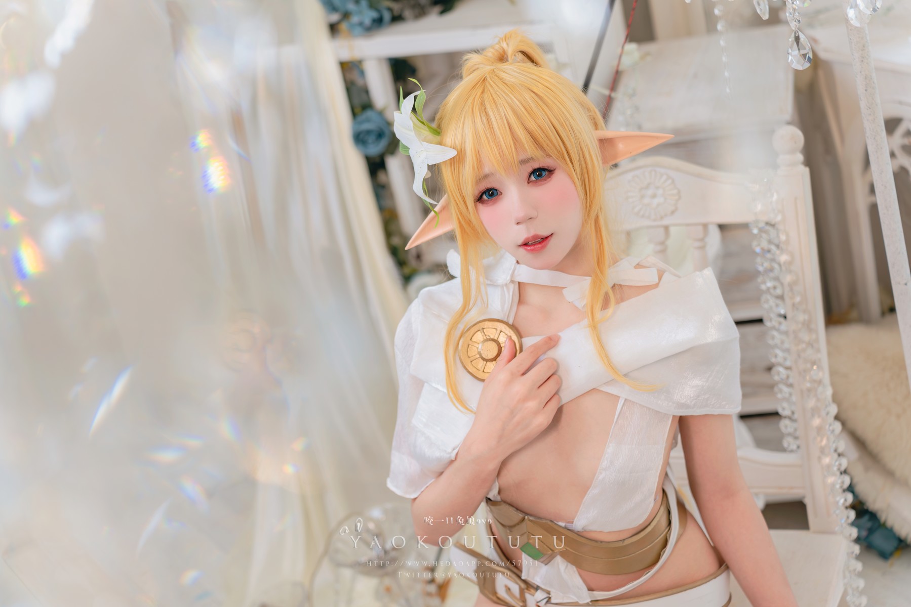 Cosplay 黏黏团子兔 六月订阅 『精灵 弓箭手』 广寒宫 11