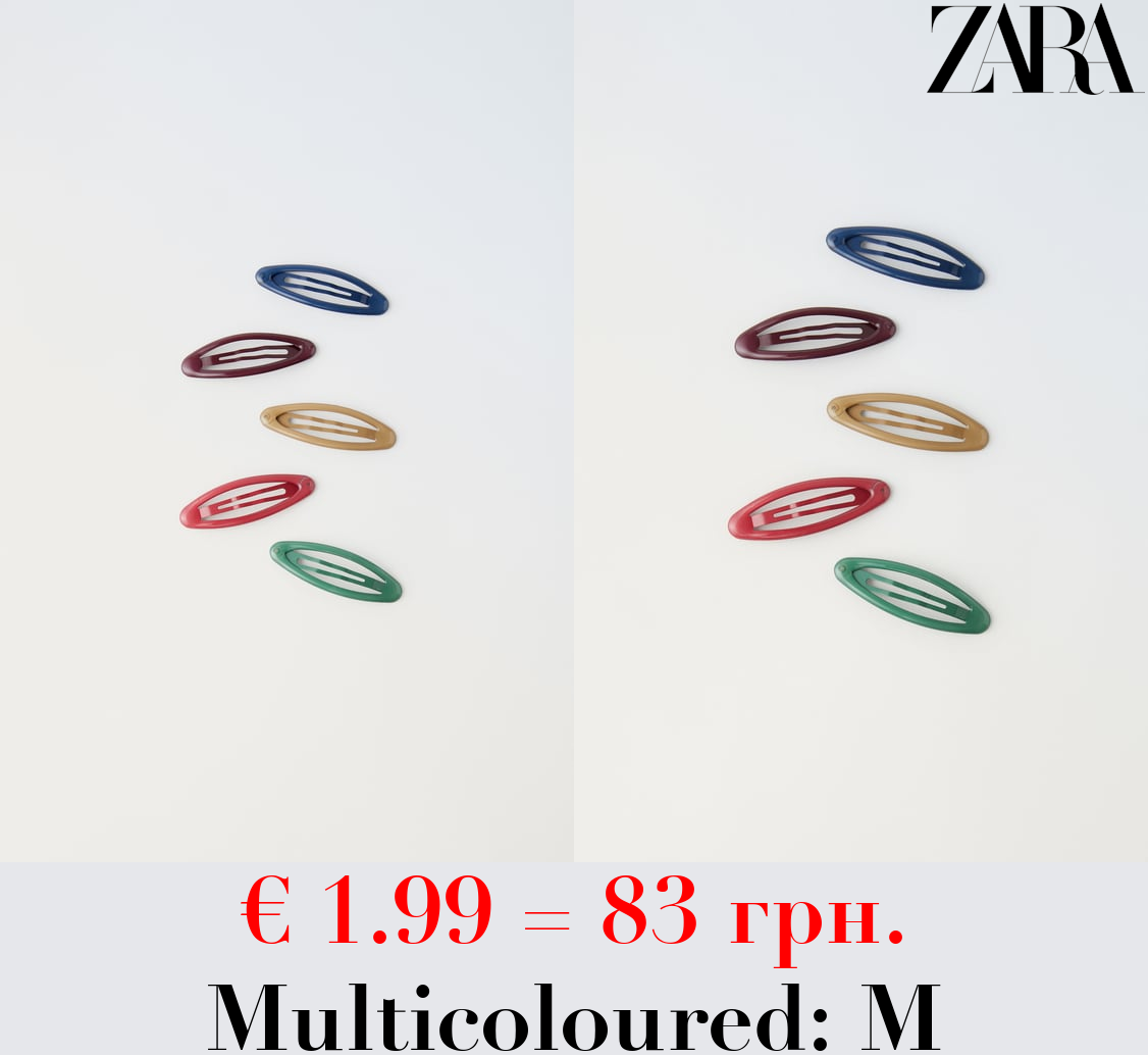 5-PACK OF OVAL HAIR CLIPS