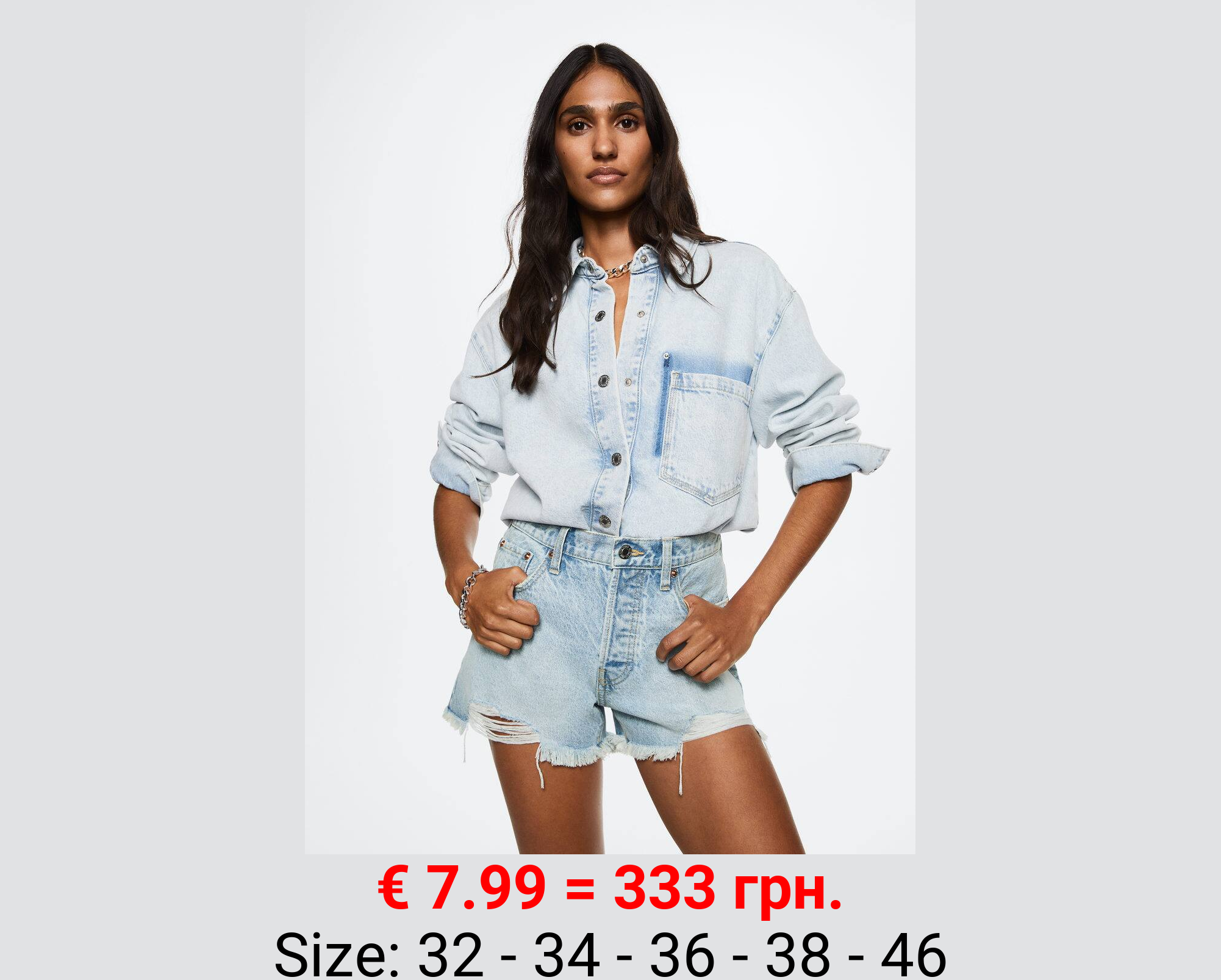 Mini short bajo deshilachado