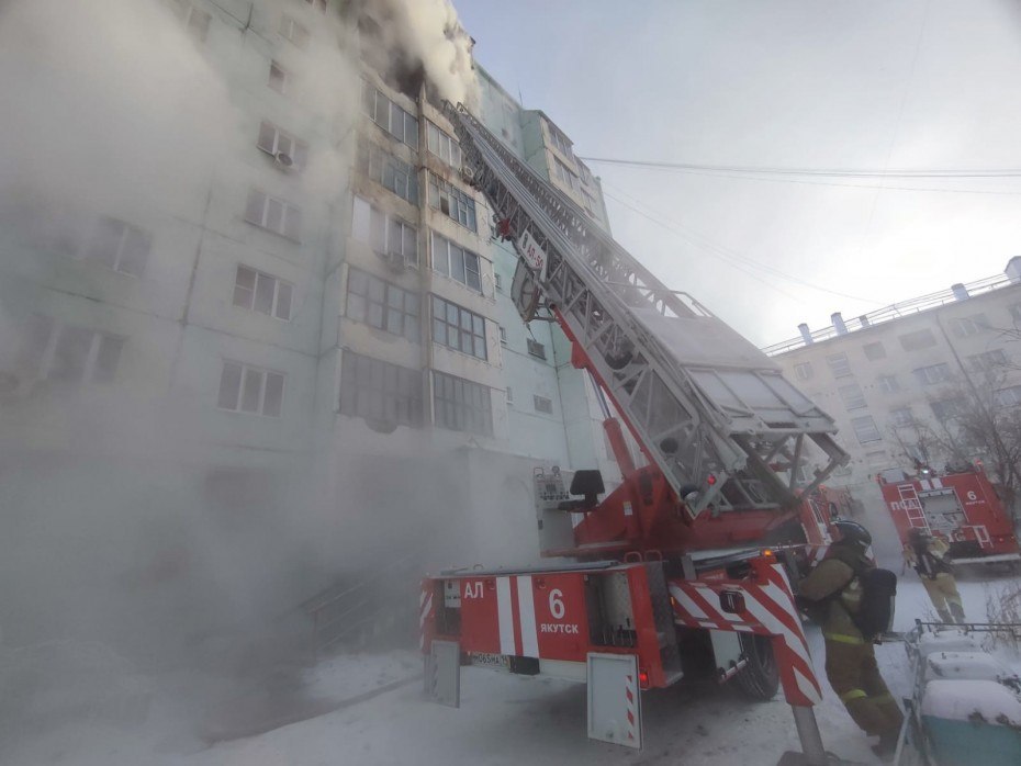Пожар в 9-этажке произошел в Хабаровске