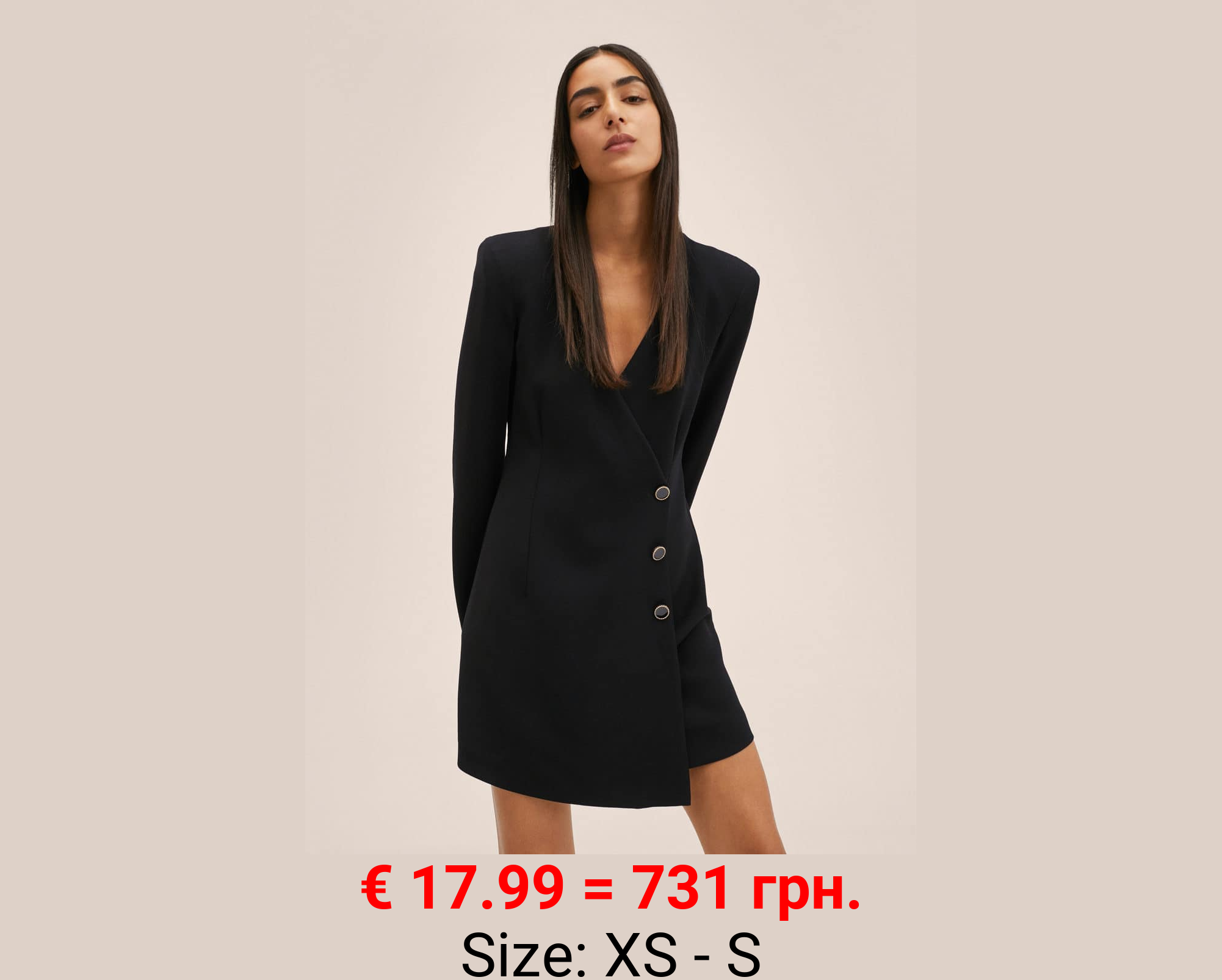 Vestido cruzado botones