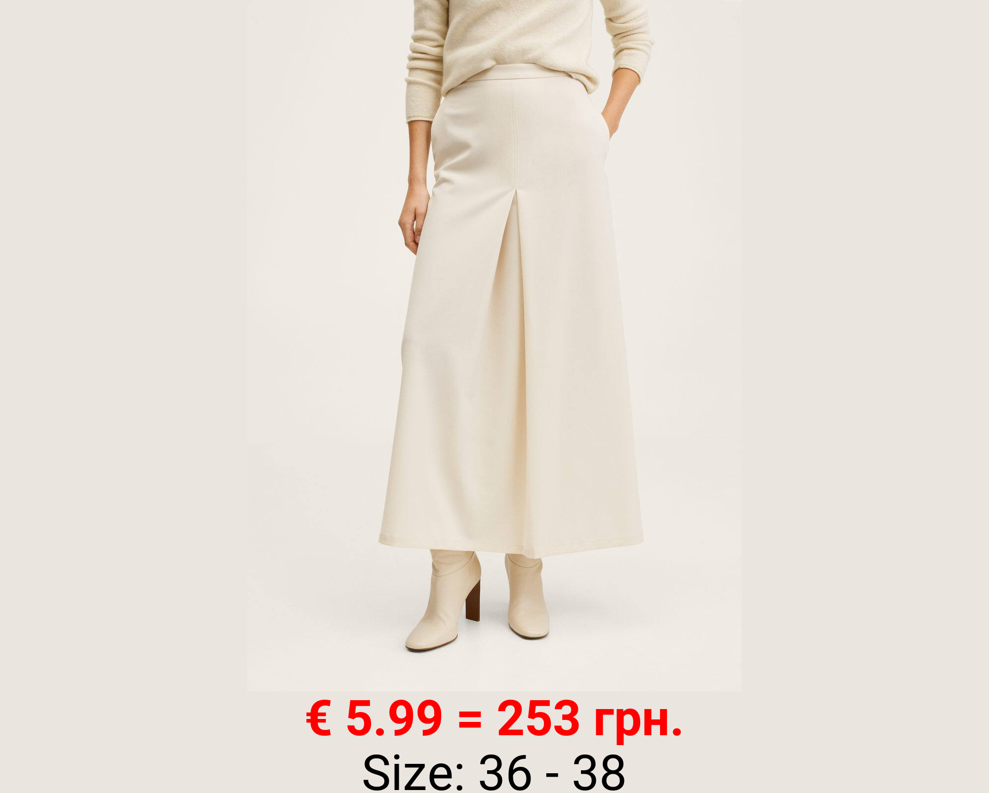 Falda larga acampanada