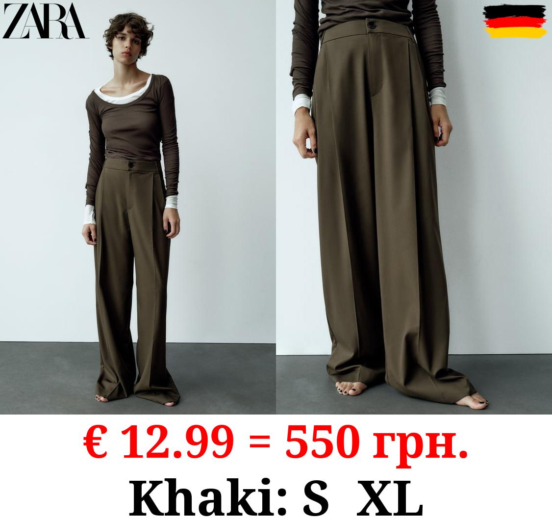 FULL-LENGTH PLEATED TROUSERS
