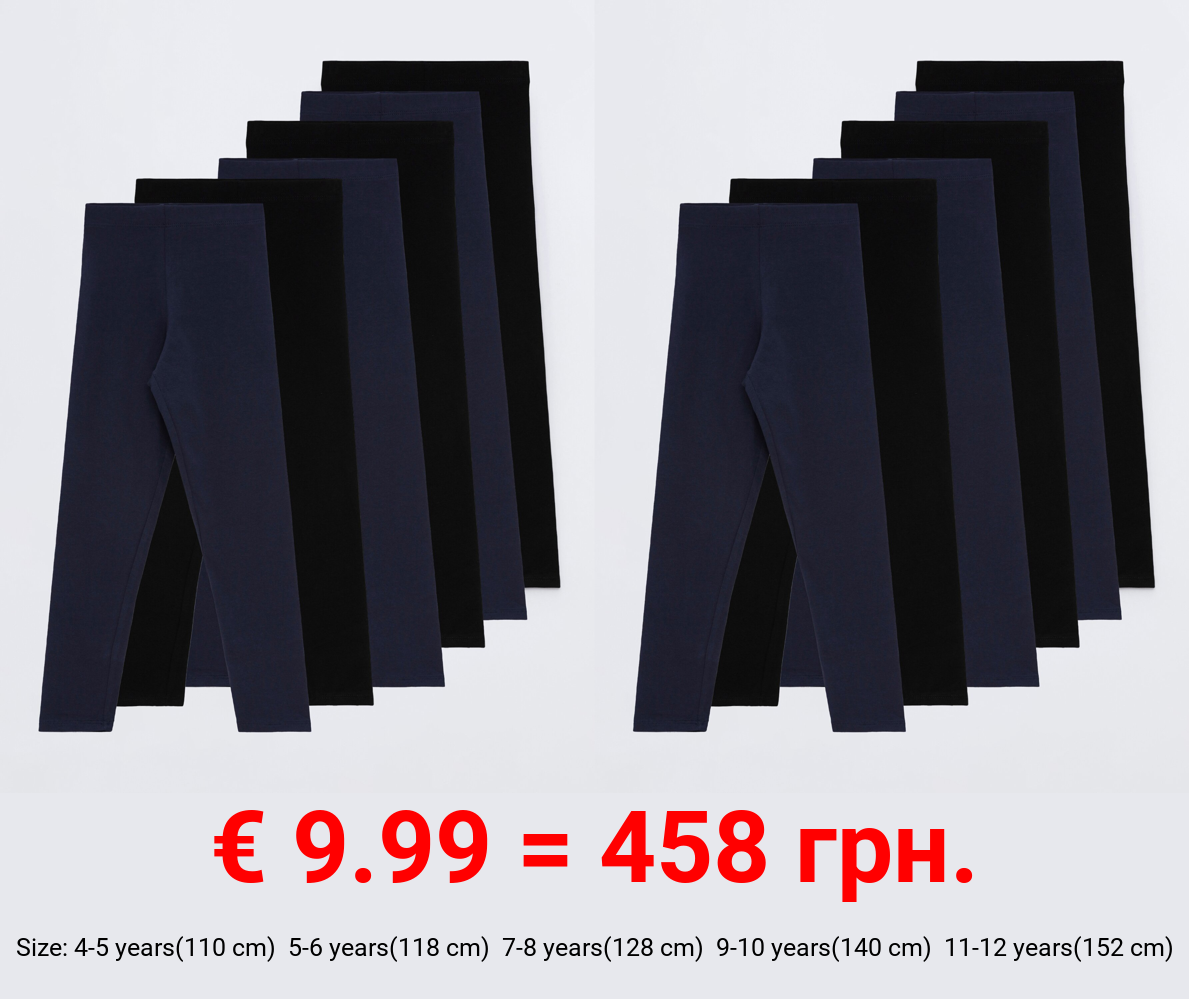 6-Pack of long basic leggings