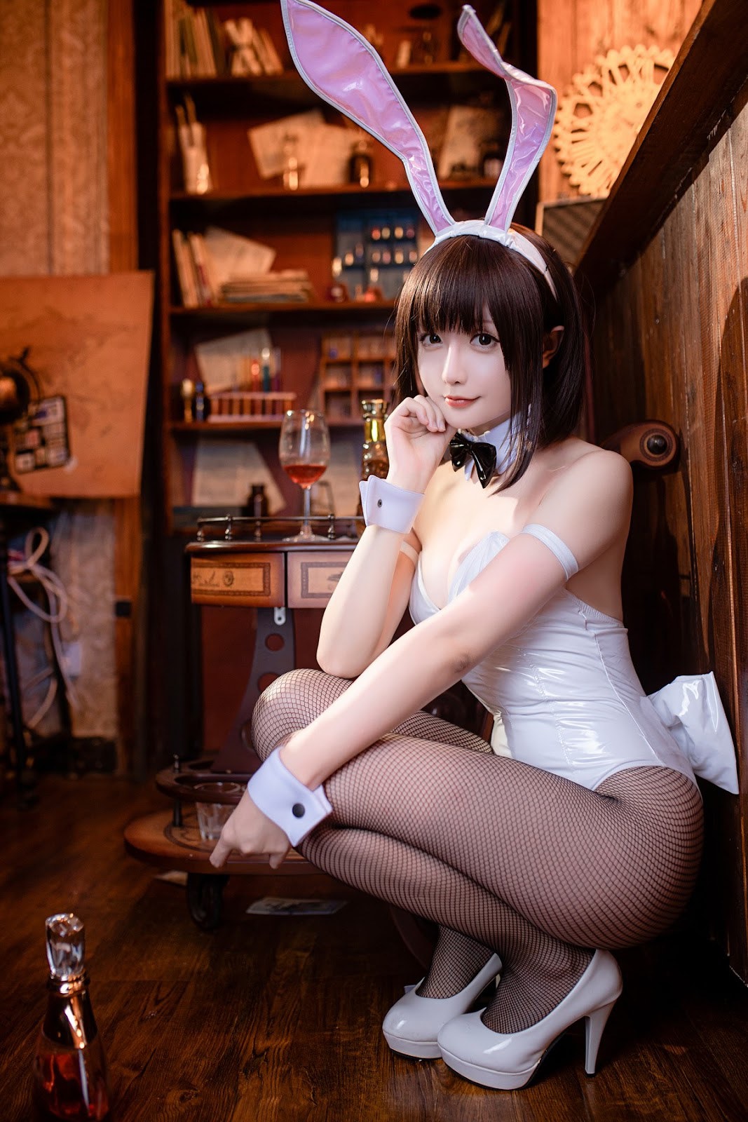 Cosplay 星之迟迟Hoshilily 加藤惠 兔女郎 40