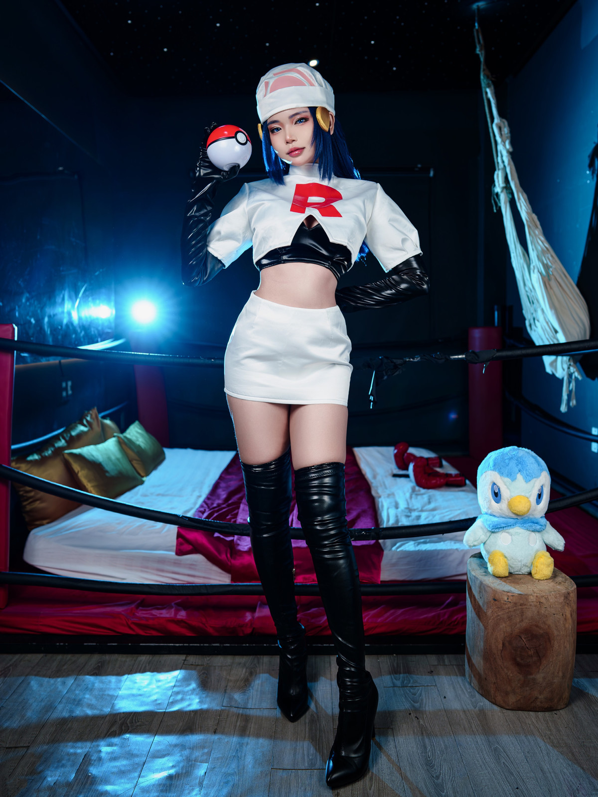 Cosplay ZinieQ Dawn Pokemon in Team Rocket Costume 1