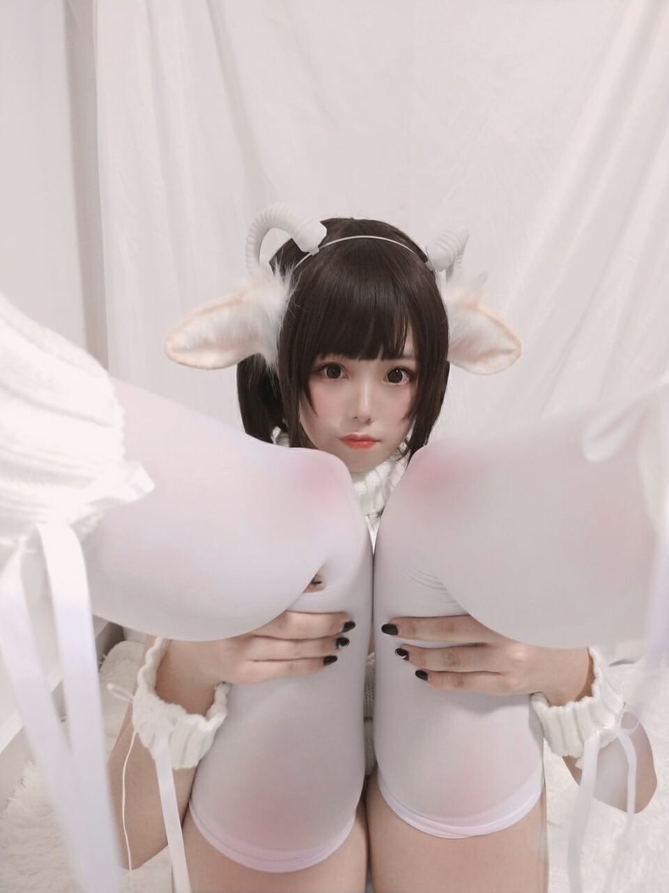 蜜汁猫裘-白丝毛衣[40P3V] 29