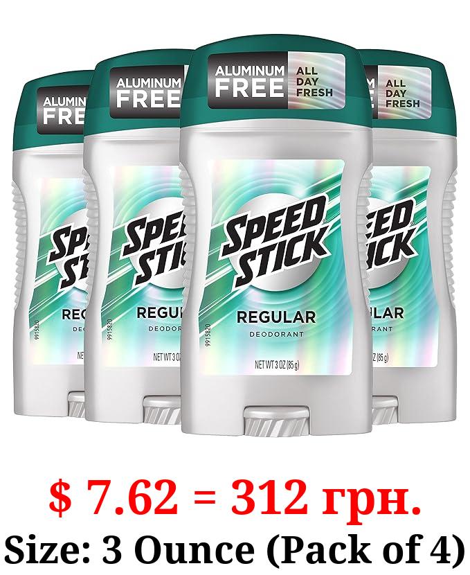 Speed Stick Men's Deodorant, Regular, 3 Ounce, 4 Pack