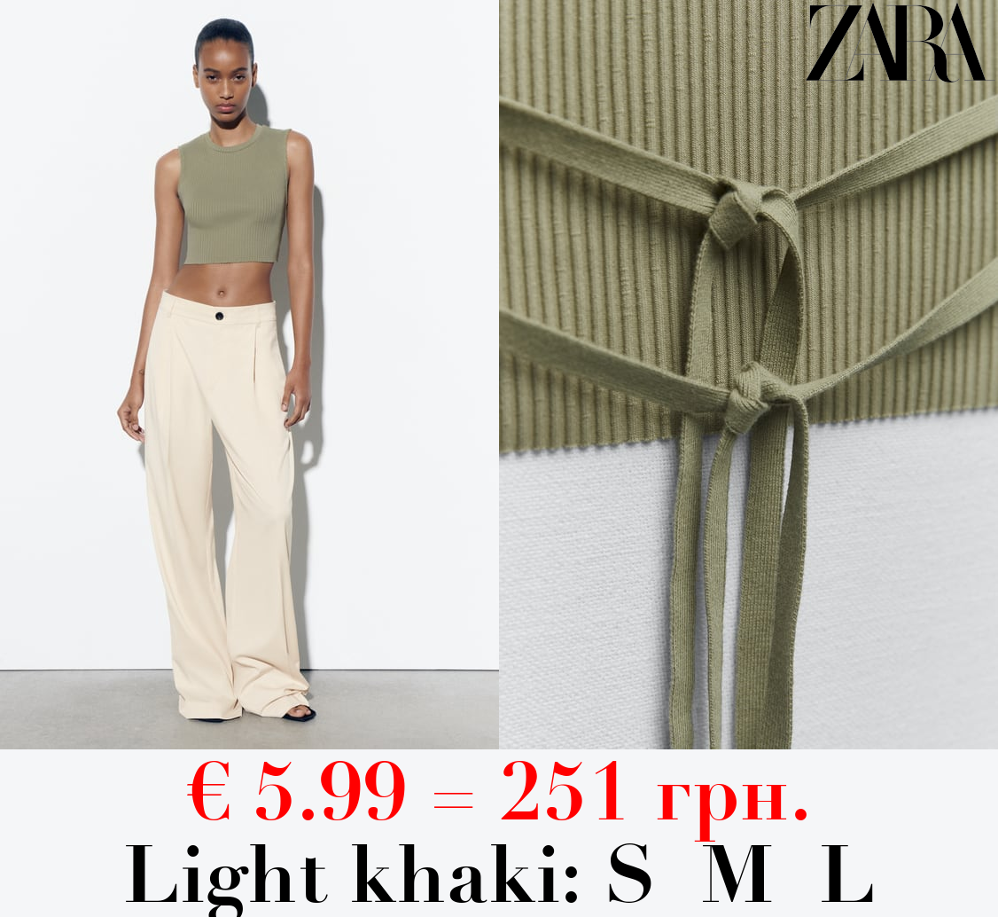 RIBBED TOP WITH OPEN BACK