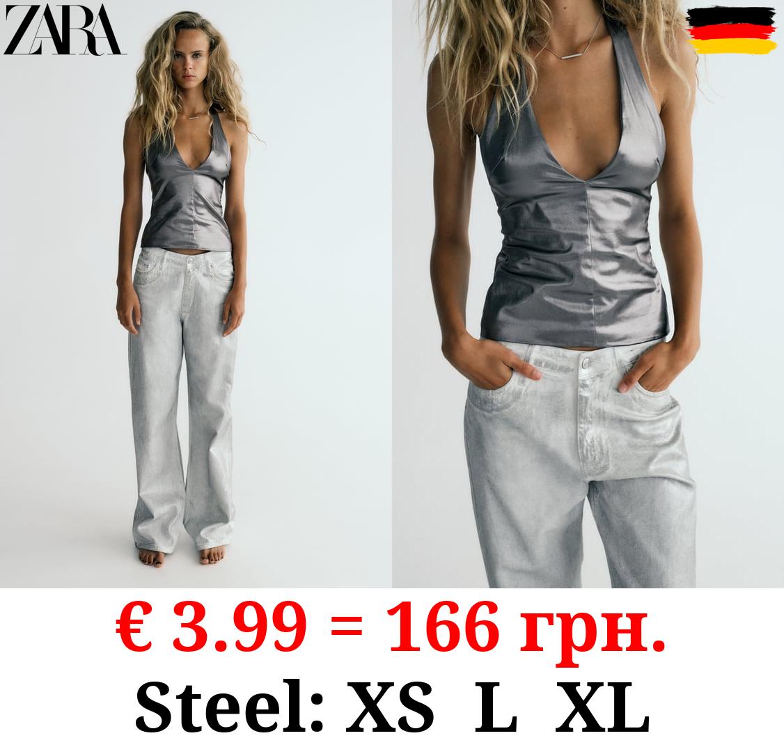 FOIL HALTER TOP