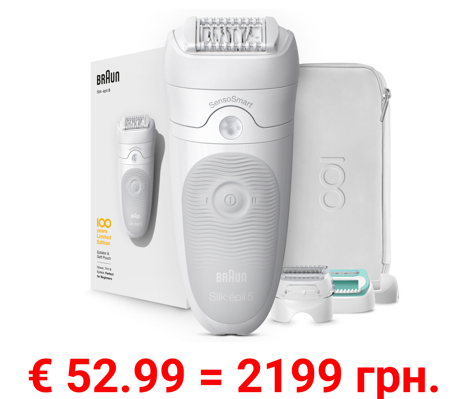 BRAUN Silk épil 5 Epilierer für Damen, Design Edition mit Aufbewahrungstasche