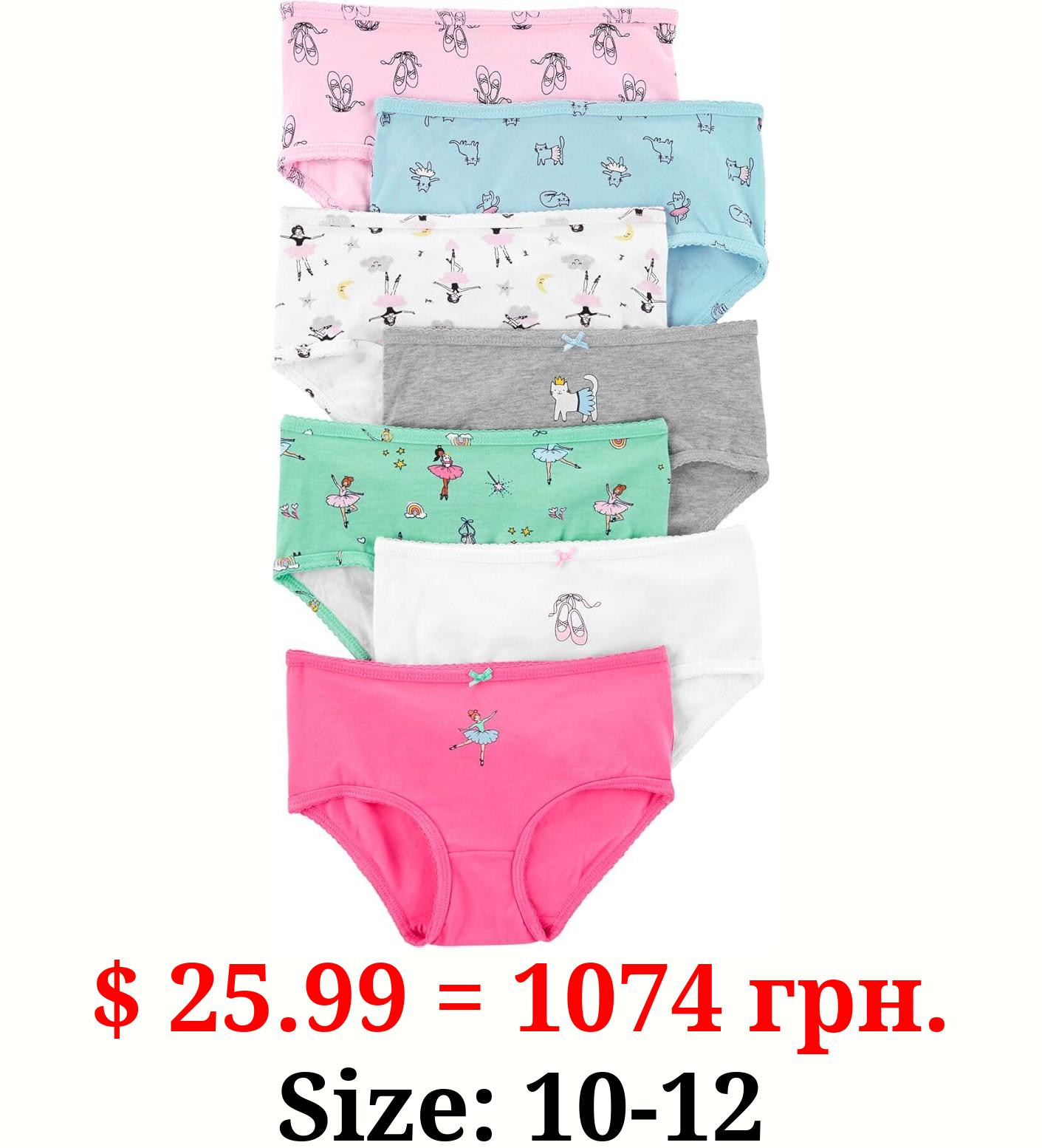 Carter's Girls' Little 7-Pack Underwear (Pink(3H741510)/Ballet
