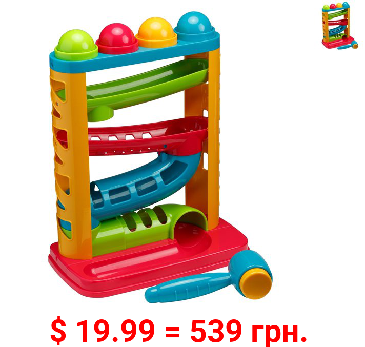 Playkidz Super Durable Pound A Ball Great Fun for Toddlers - STEM Developmental Educational Toys - Great Birthday Gift
