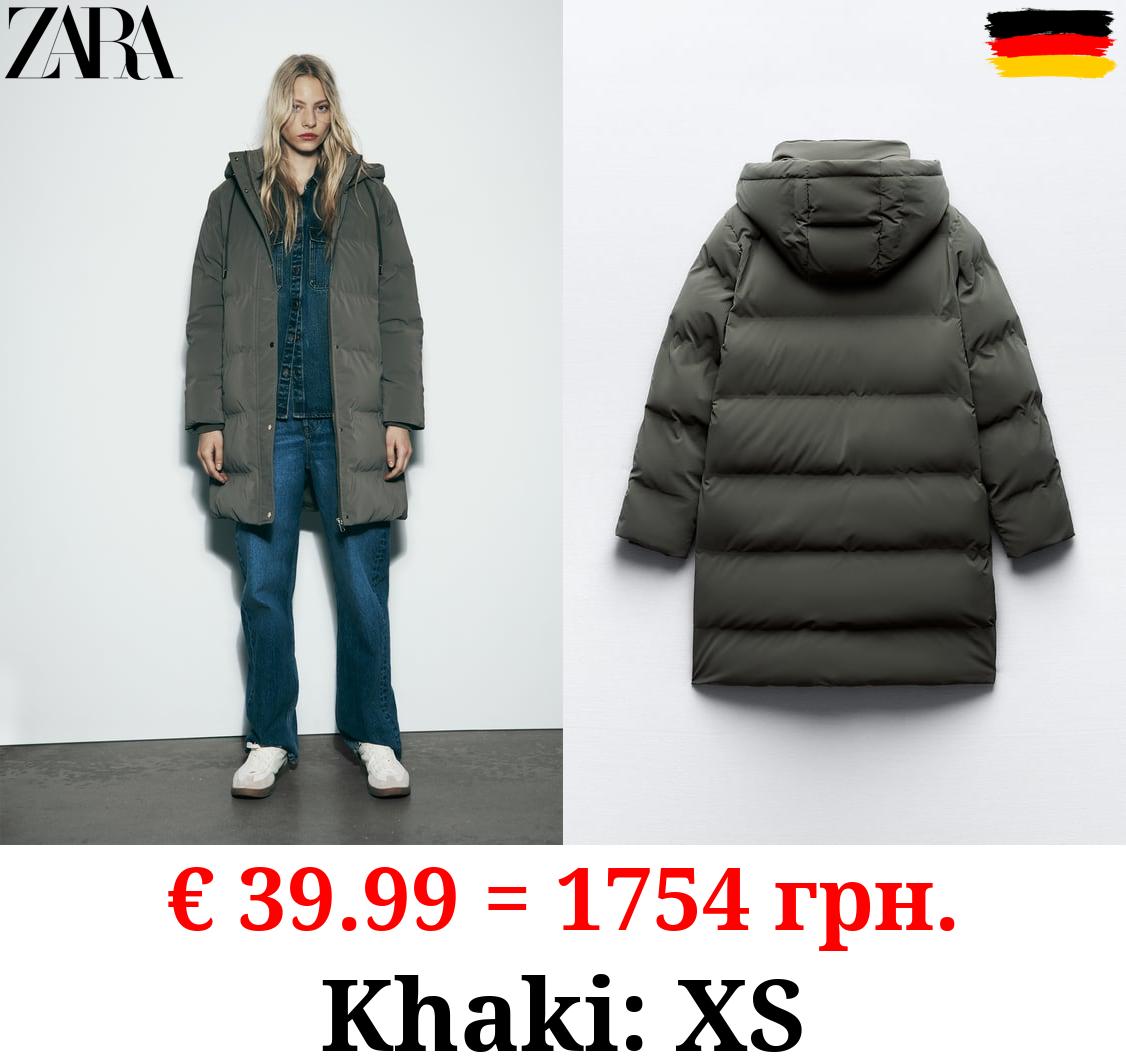 HOODED PUFFER ANORAK WITH WIND PROTECTION