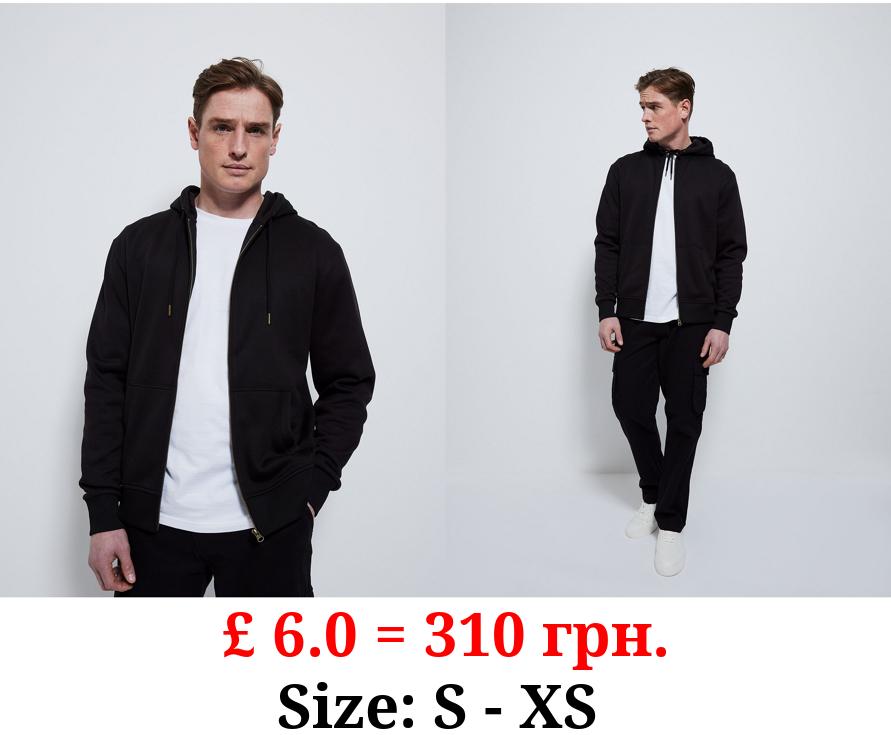 Black Zip Up Hoodie
