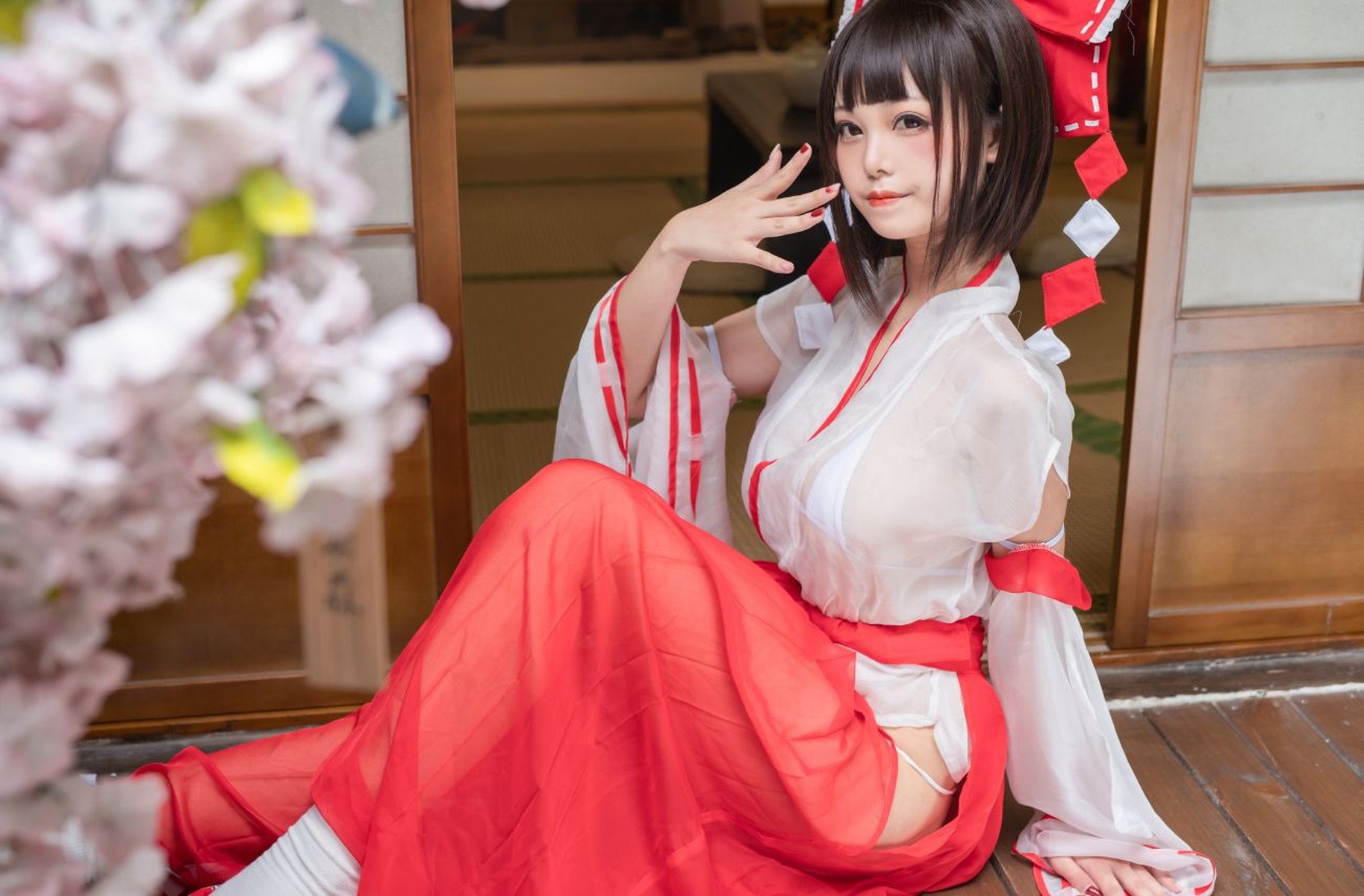 蜜汁貓裘 Cosplay 巫女 Miko Sister 3
