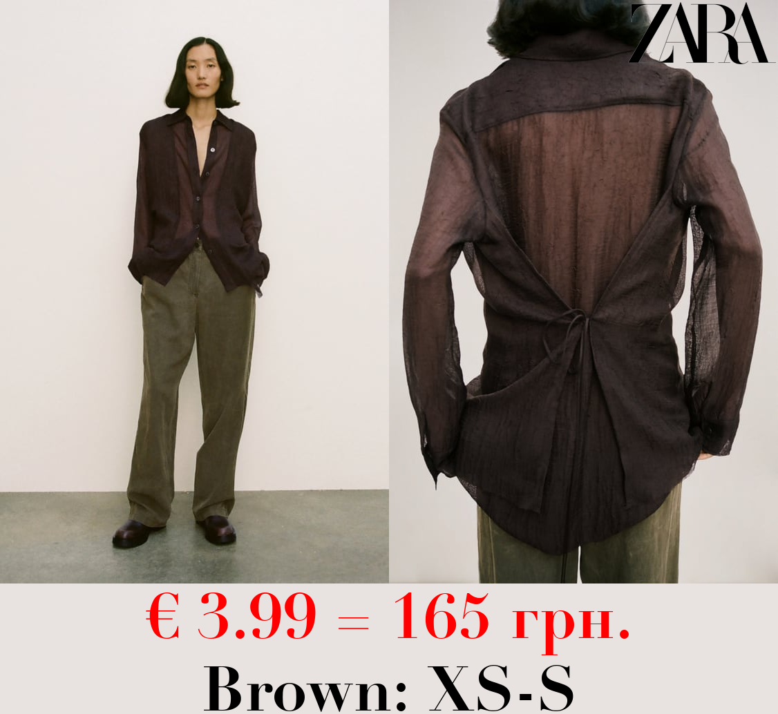 ZW COLLECTION TEXTURED MULTIWAY SHIRT