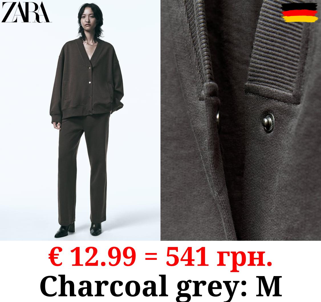 OVERSIZE BOMBER JACKET WITH SNAP-BUTTONS