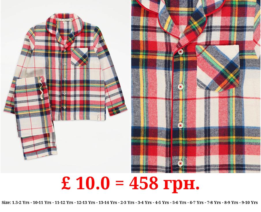 Checked Shirt Matching Kids Family Christmas Pyjamas