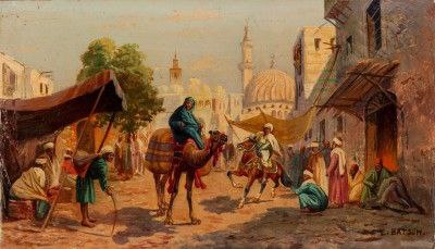 В 9 веке восточные. Картина Восточный базар Верещагин. Базар средневековый Багдад. Багдад картина 19 век. Багдад в средние века живопись.