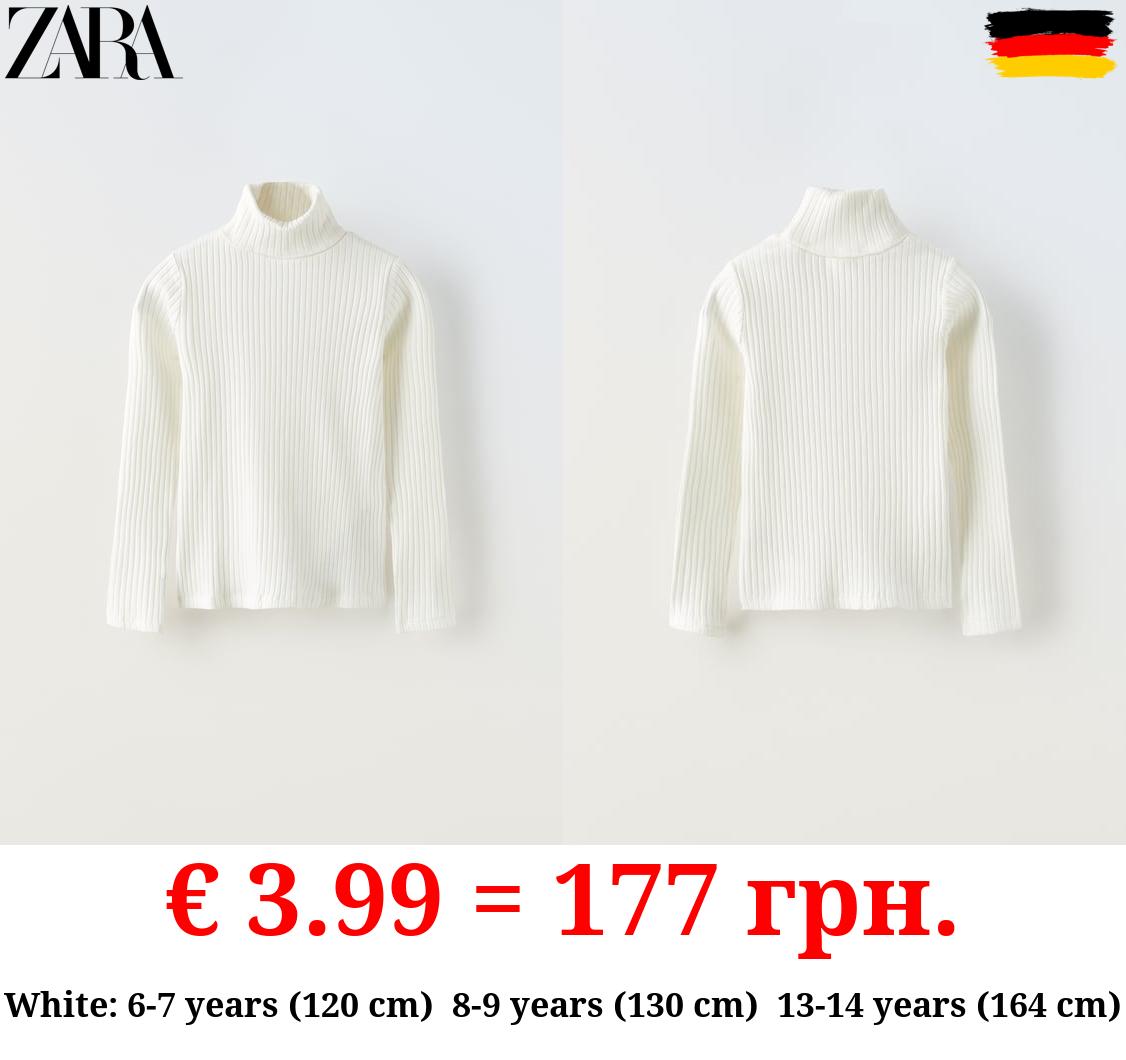 RIBBED TURTLENECK T-SHIRT