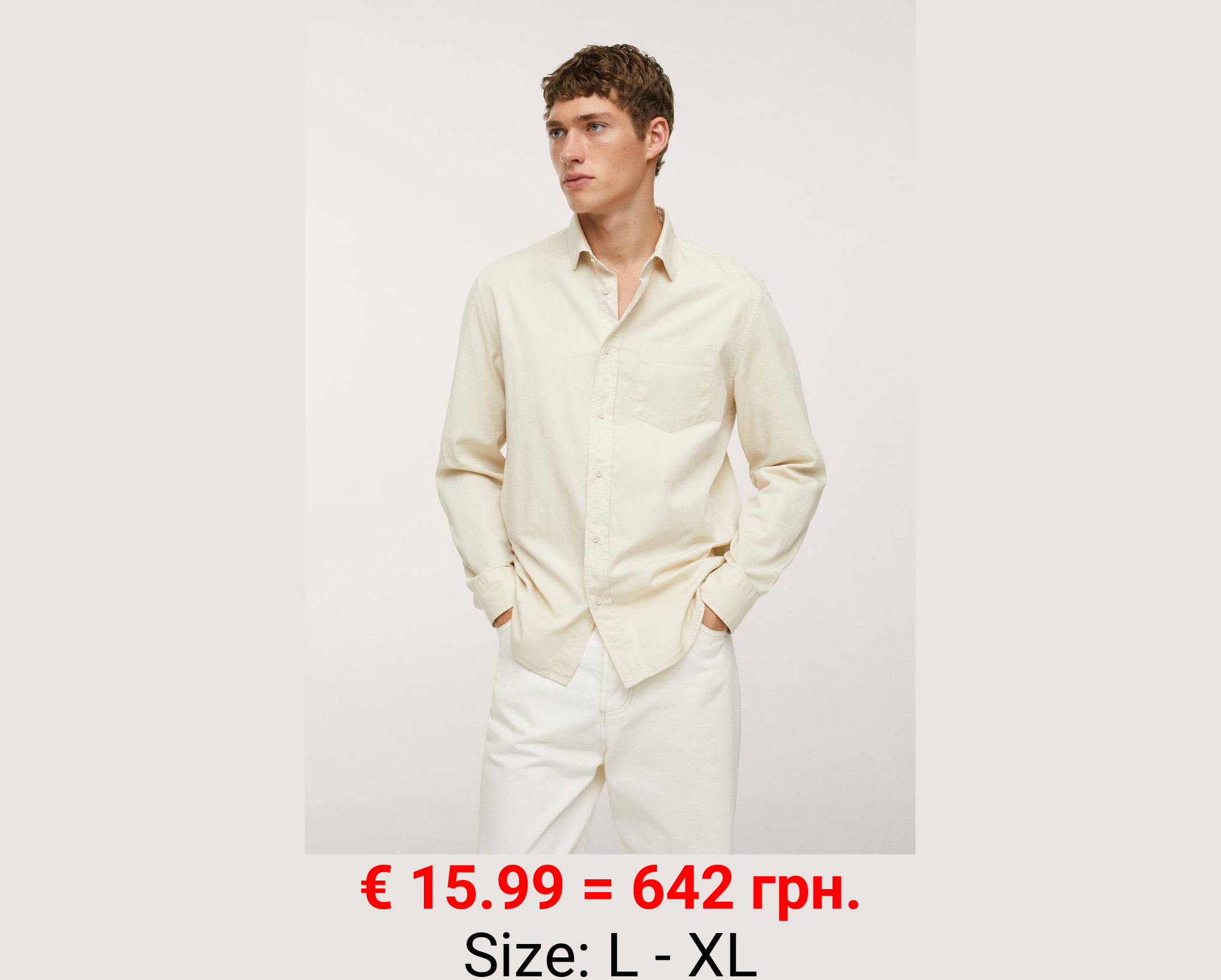 Camisa regular fit algodón bolsillo