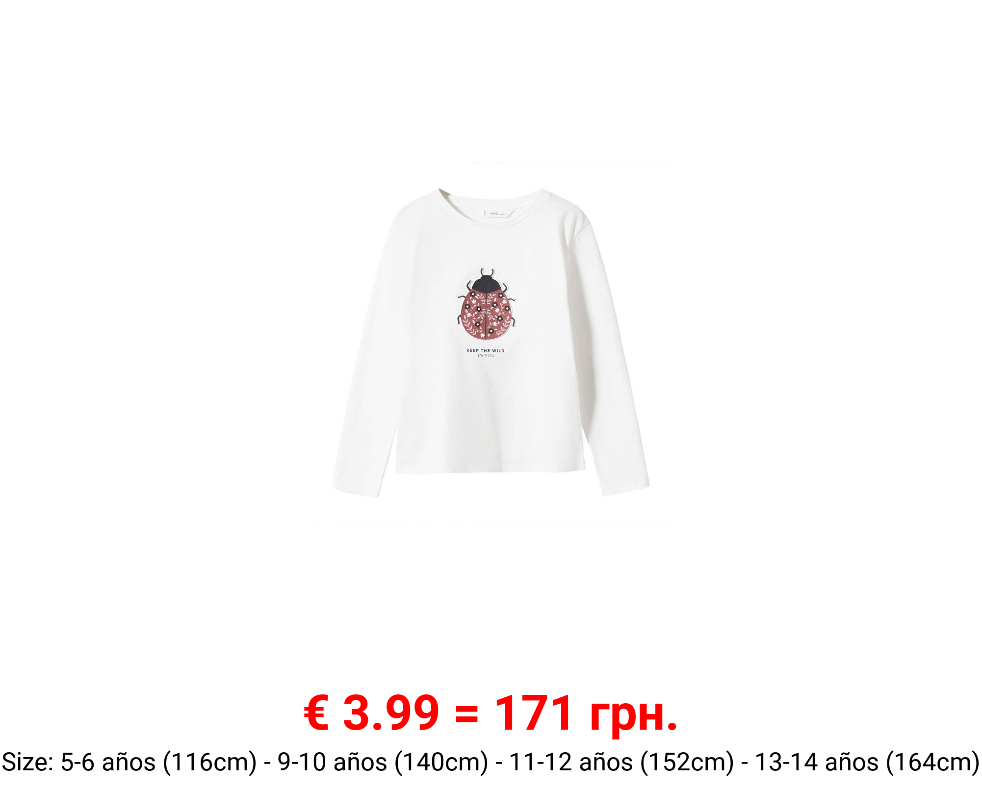 Camiseta manga larga estampada